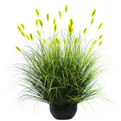 Künstliche Raupe mit 36 ​​Köpfen und gebogenem und geradem Zwiebelgras-Bonsai, 23,9 cm hoch