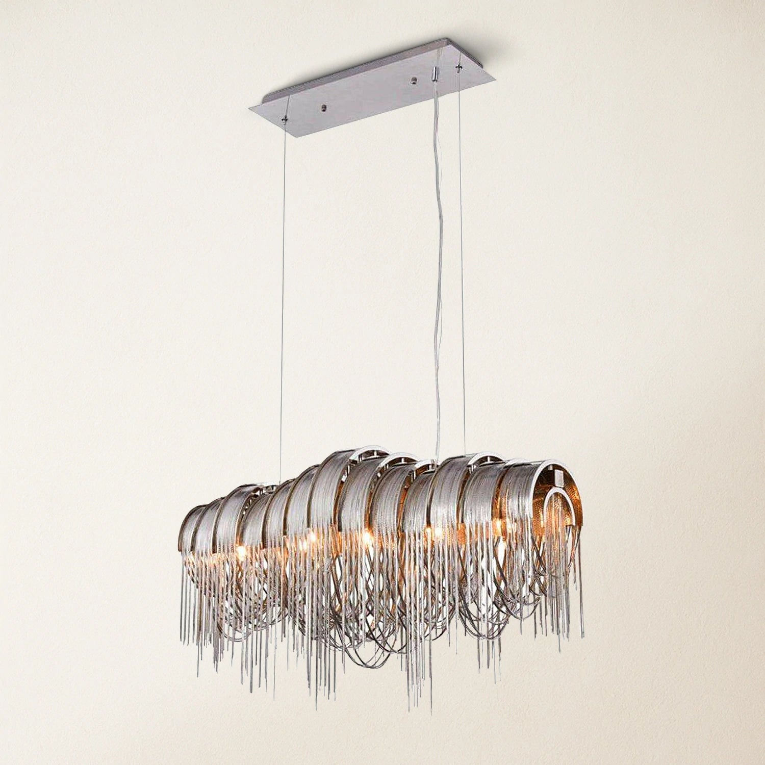 Teresa Cadena Chain Tassel Dining Room Chandelier 43"W