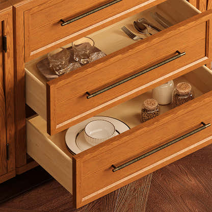 Alvar 126″ Oak 12-Drawer Chest(Set of 4)