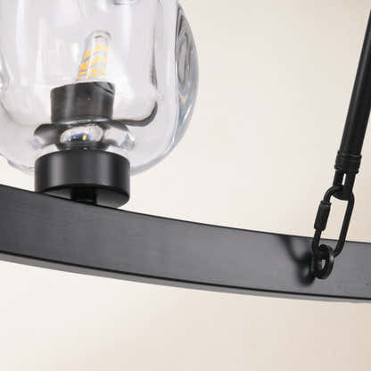 Vellum Crystal Round Chandelier 59"D#Finish_Black