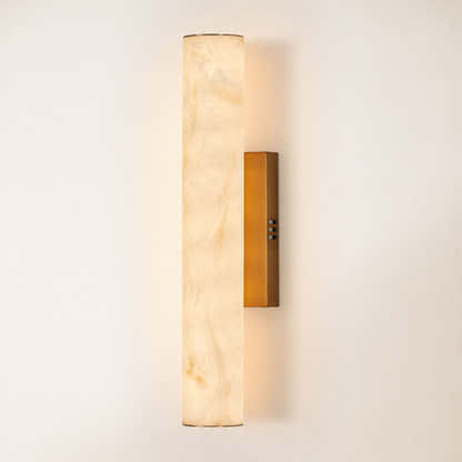 Sylvia Palladian Resin Alabaster Texture Wall Sconce 20"H