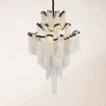 Teresa Cadena Metal Tassel Chandelier 35"W