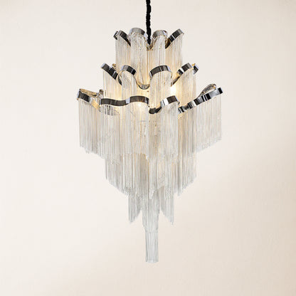Teresa Cadena Metal Tassel Chandelier 35"W