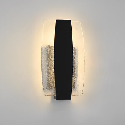 Wasserdichte LED handgefertigte Bubbles Glas schwarz moderne Außenwandleuchte