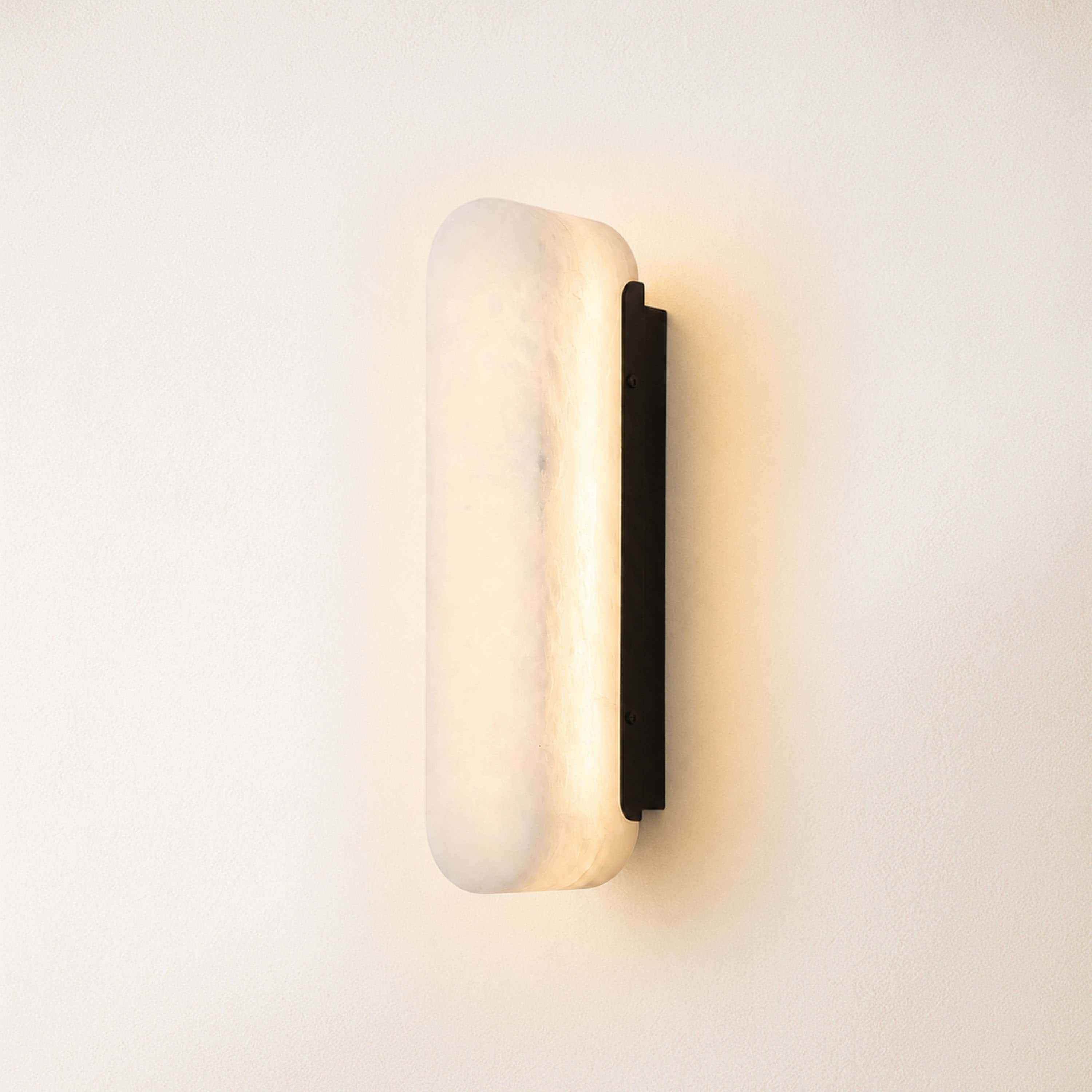 Valora Alabaster Capsule Wall Sconce