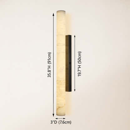 Sylvia Palladian Alabaster Wall Sconce 36"H