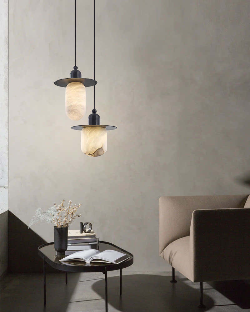 Bloom Alabaster Grace Pendant 8" H