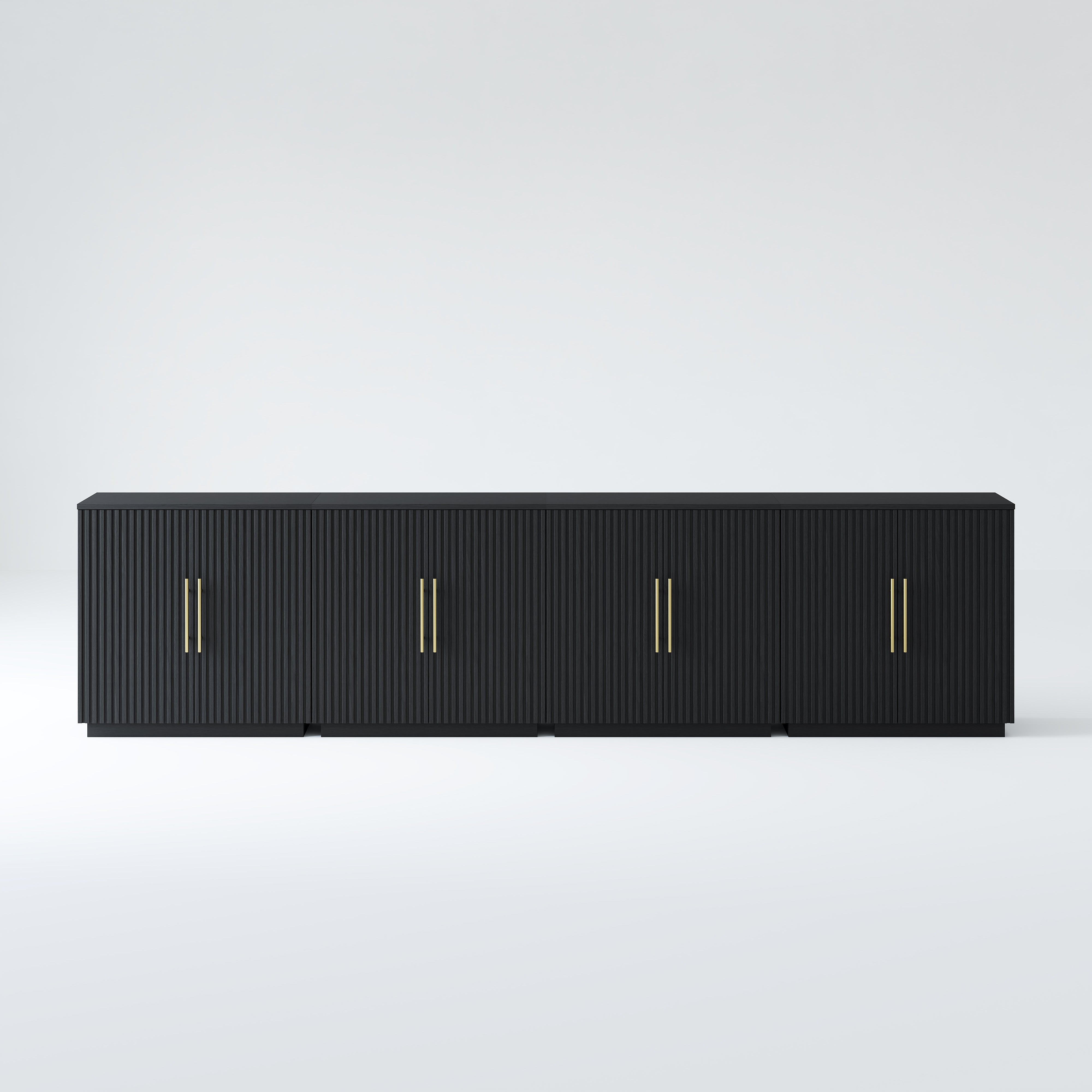 Holt 126″ Medienkonsole aus Eiche (4er-Set) 