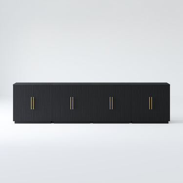 Holt 126″ Medienkonsole aus Eiche (4er-Set) 