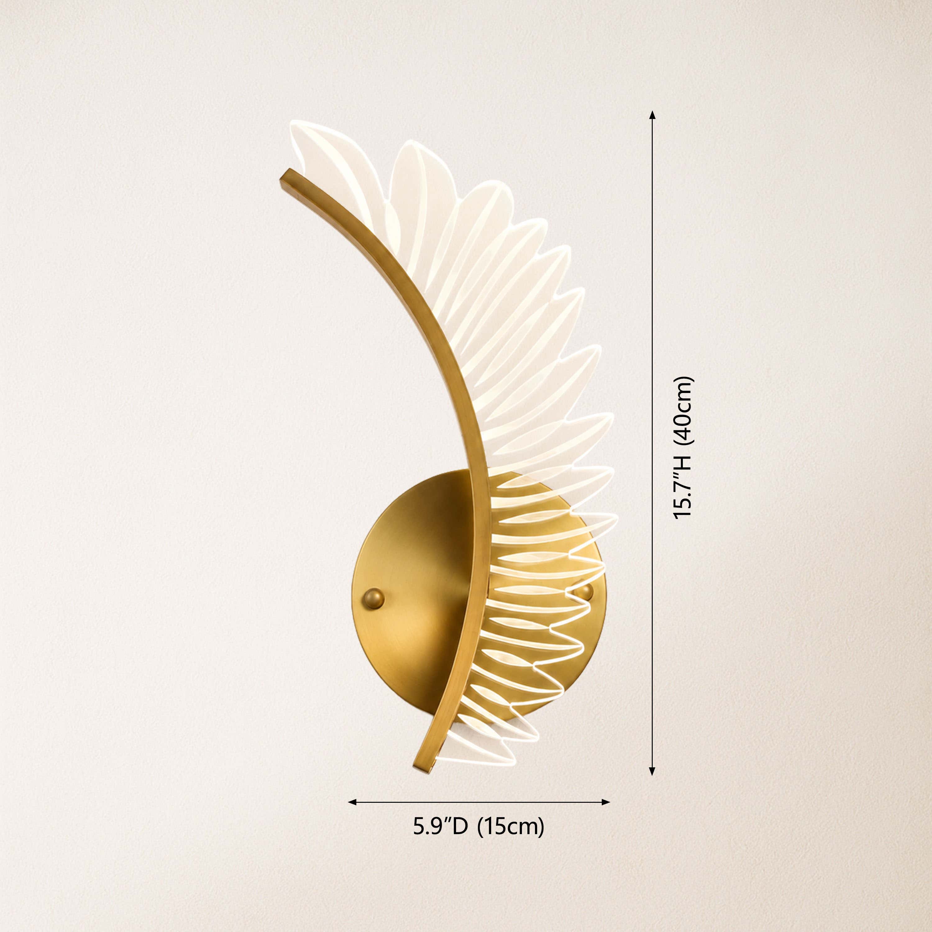 Pennata Acrylic Wing Wall Sconce