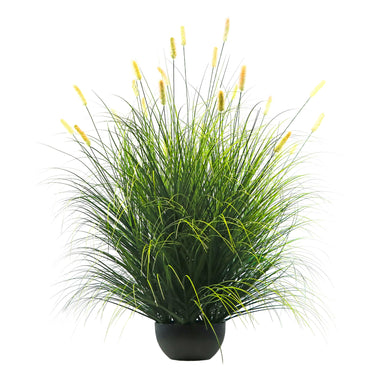 Künstliches 28-köpfiges kurzes Kieferngras mit gebogenem und geradem Zwiebelgras-Bonsai, 25,9 cm hoch