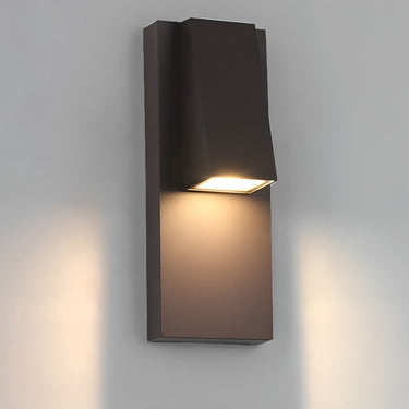 Rechteckige wasserdichte LED-Wandleuchte in Schwarz, moderne Außenwandleuchte