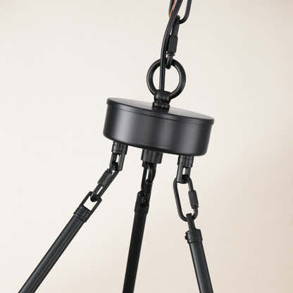 Vellum Round Chandelier 24"D#Finish_Black