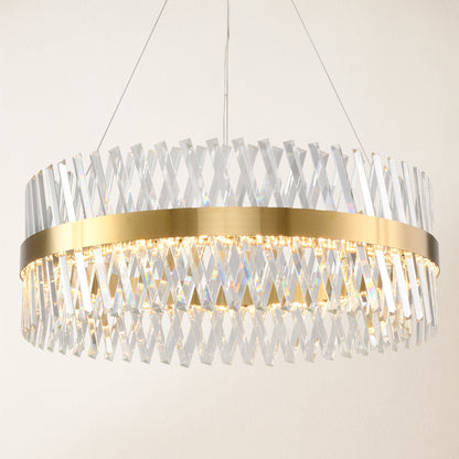 Runder Kronleuchter aus Vetro-Prismenkristall, 80 cm Durchmesser