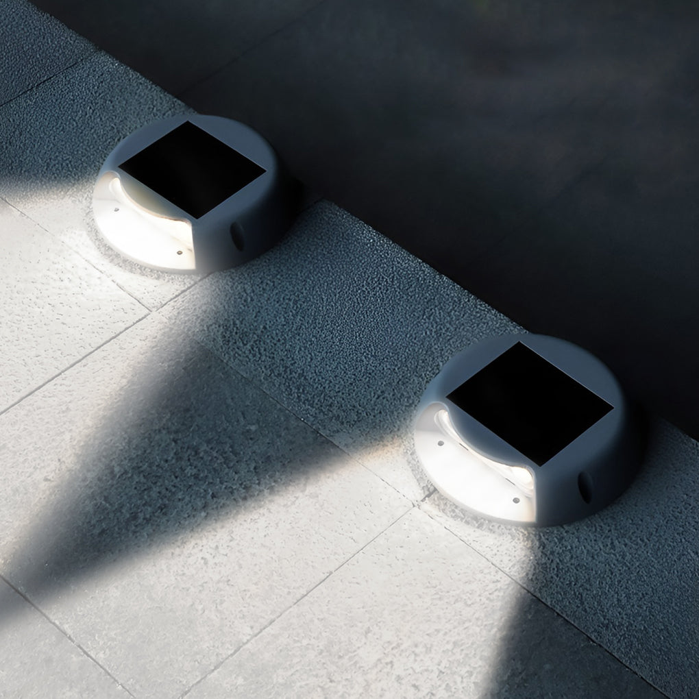 Wandgeschützte Unterputz-Stufenleuchten Solar-LED-Treppenlandschaftsbeleuchtung