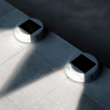 Wandgeschützte Unterputz-Stufenleuchten Solar-LED-Treppenlandschaftsbeleuchtung