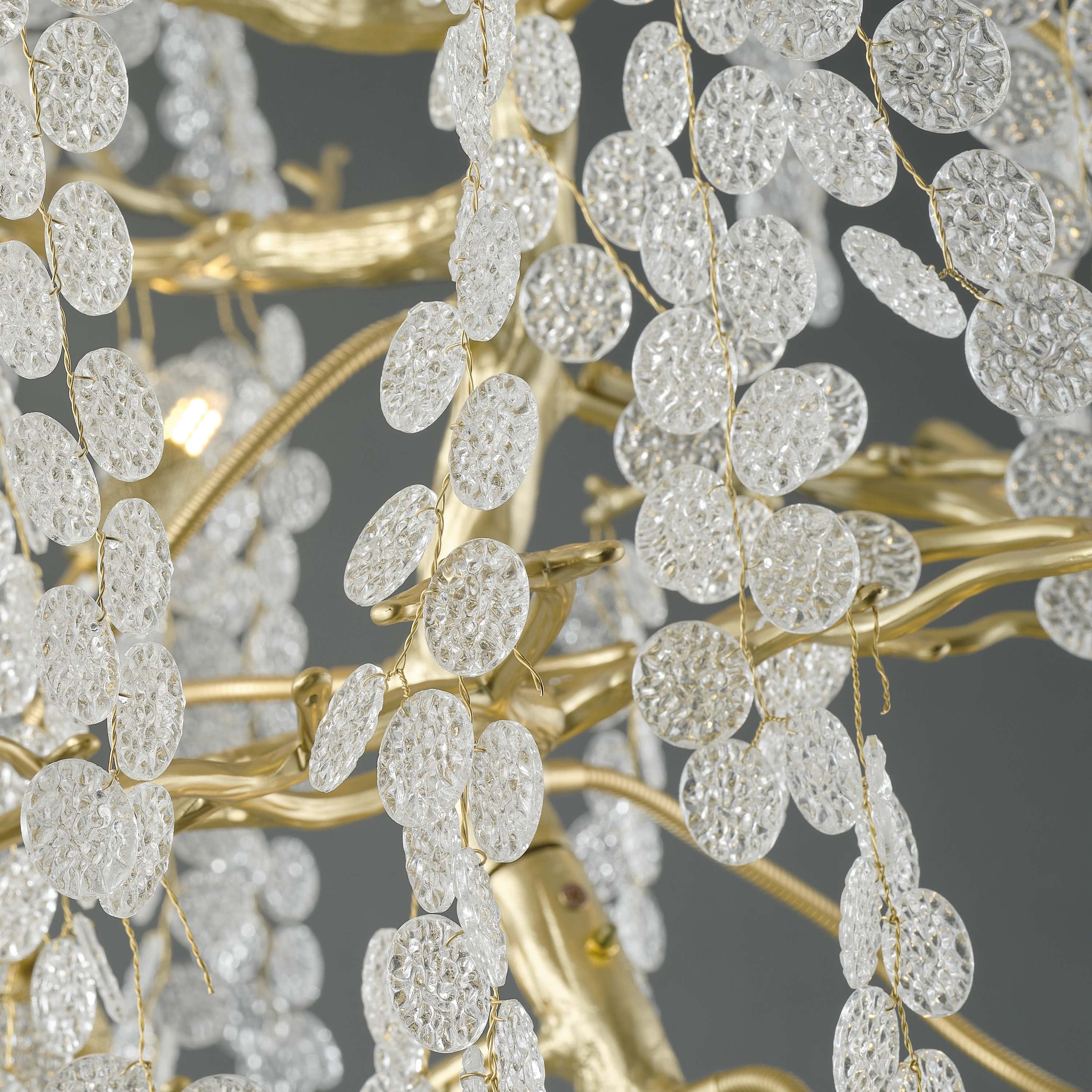 Shiro Noda Crystal Tree Branch Round Chandelier 95"H