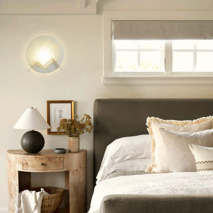 M Letter Alabaster Dish Wall Sconce 7.9"D