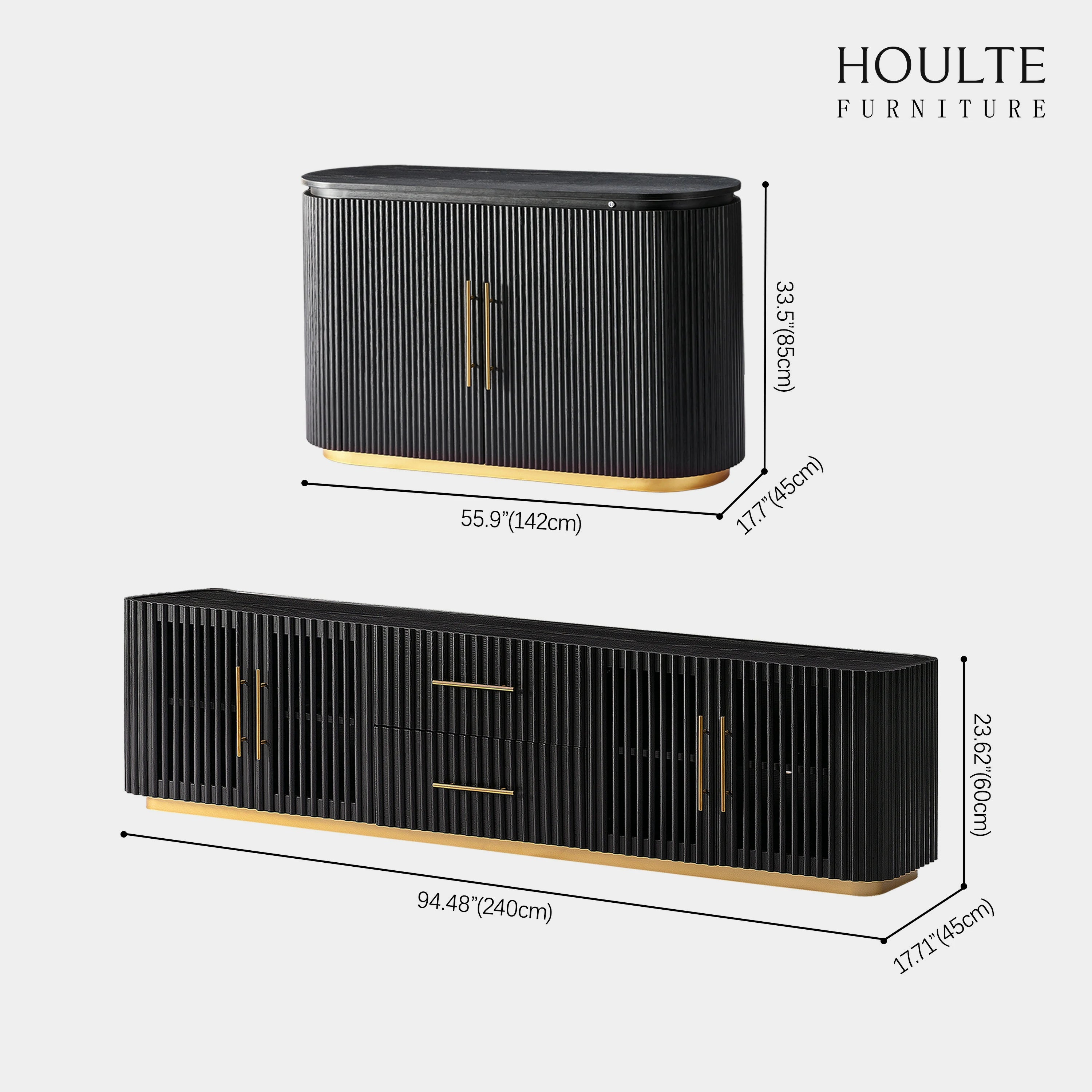 Holton Oak Medienkonsole, 94 Zoll breit