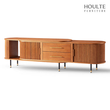 Ausziehbare Medienkonsole Ewan Oak, 78,74" bis 110,24"
