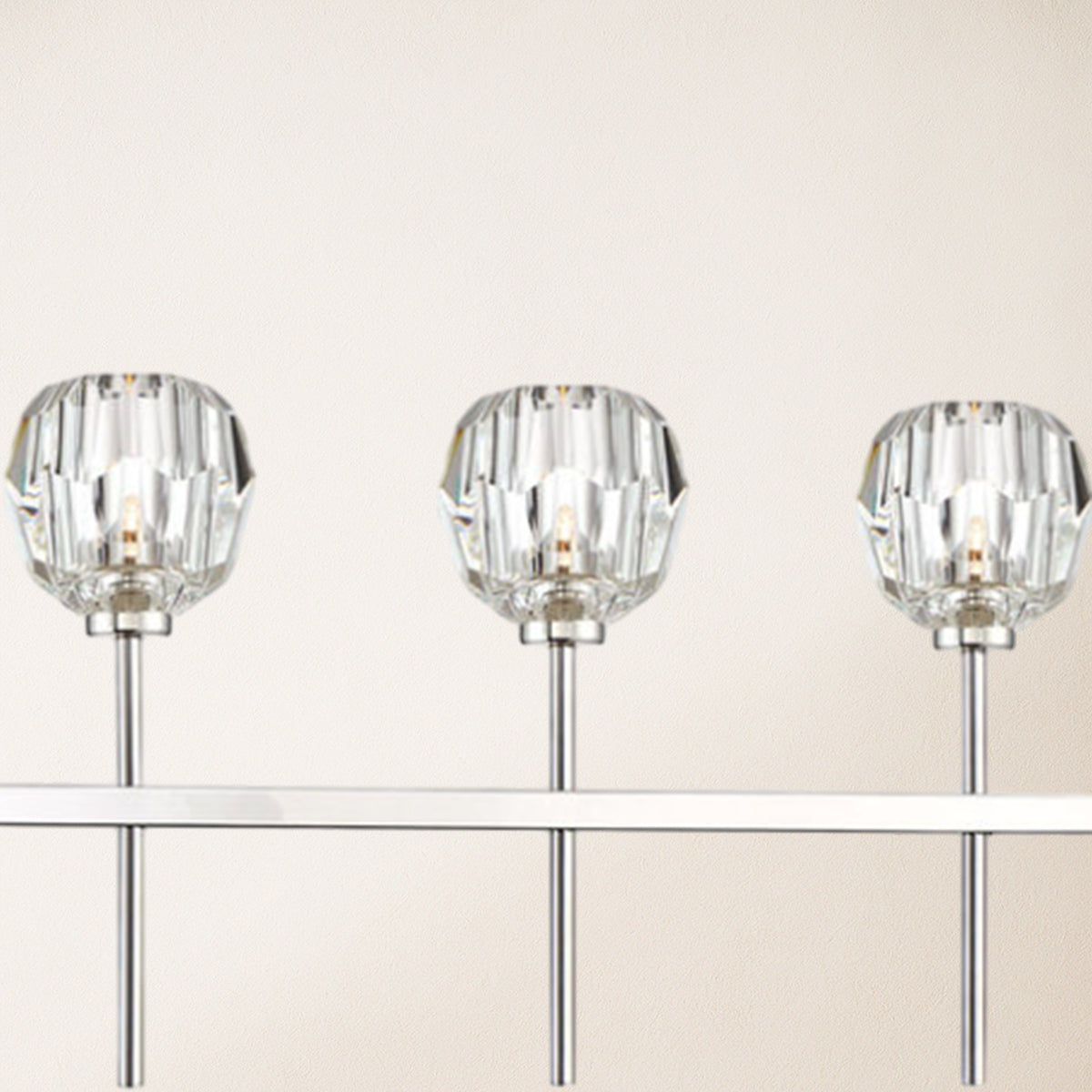 Parisian Crystal Linear Chandelier 46"L