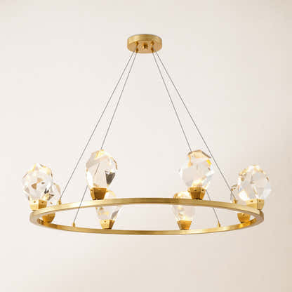 Aurelium Halo Crystal Round Chandelier