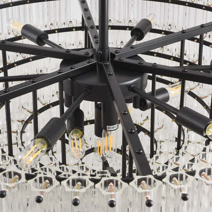 Ethereal Crystal Radiance Runder Kronleuchter 30"D