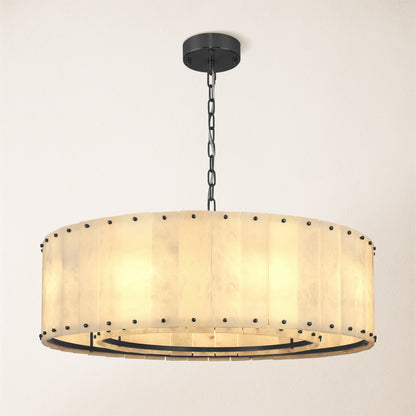 Nivislight Alabaster Round Chandelier 32"
