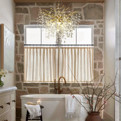 Frostleaf Crystal Grand Cascade Branches Chandelier 32"D#Finish_Gold