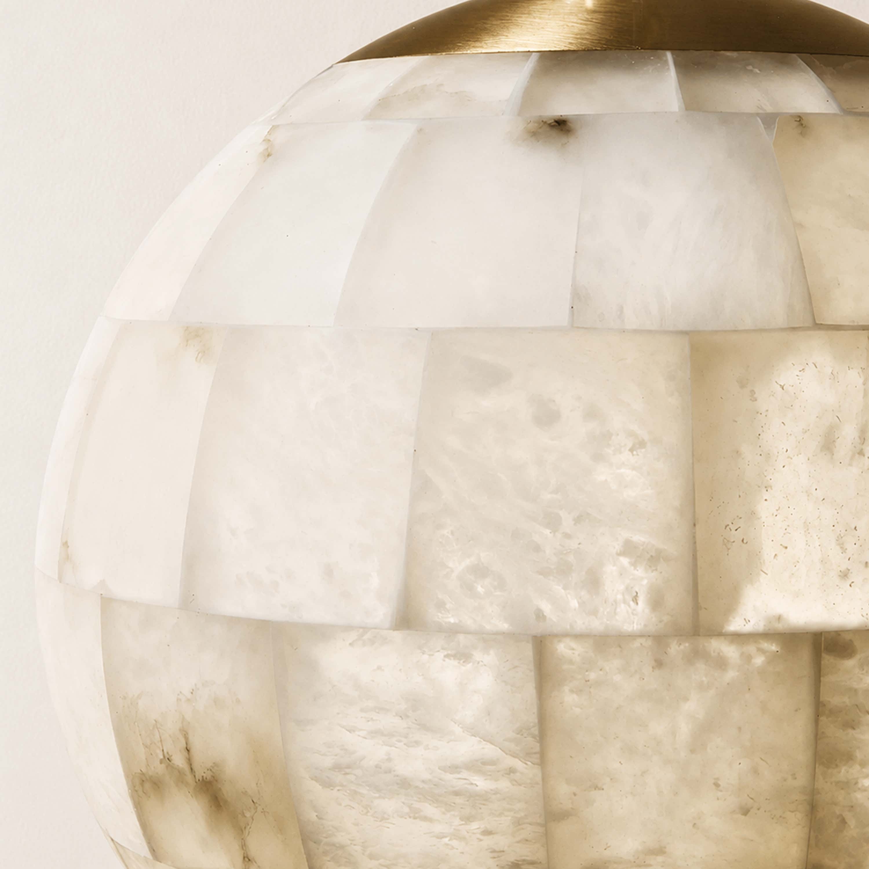 Disco Ball Alabaster Pendant Light