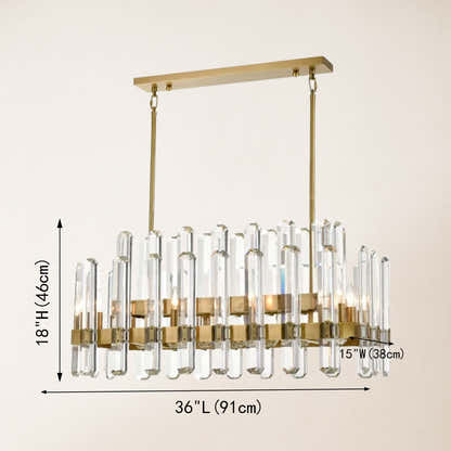 Clarion Rectangular Chandelier 36"L