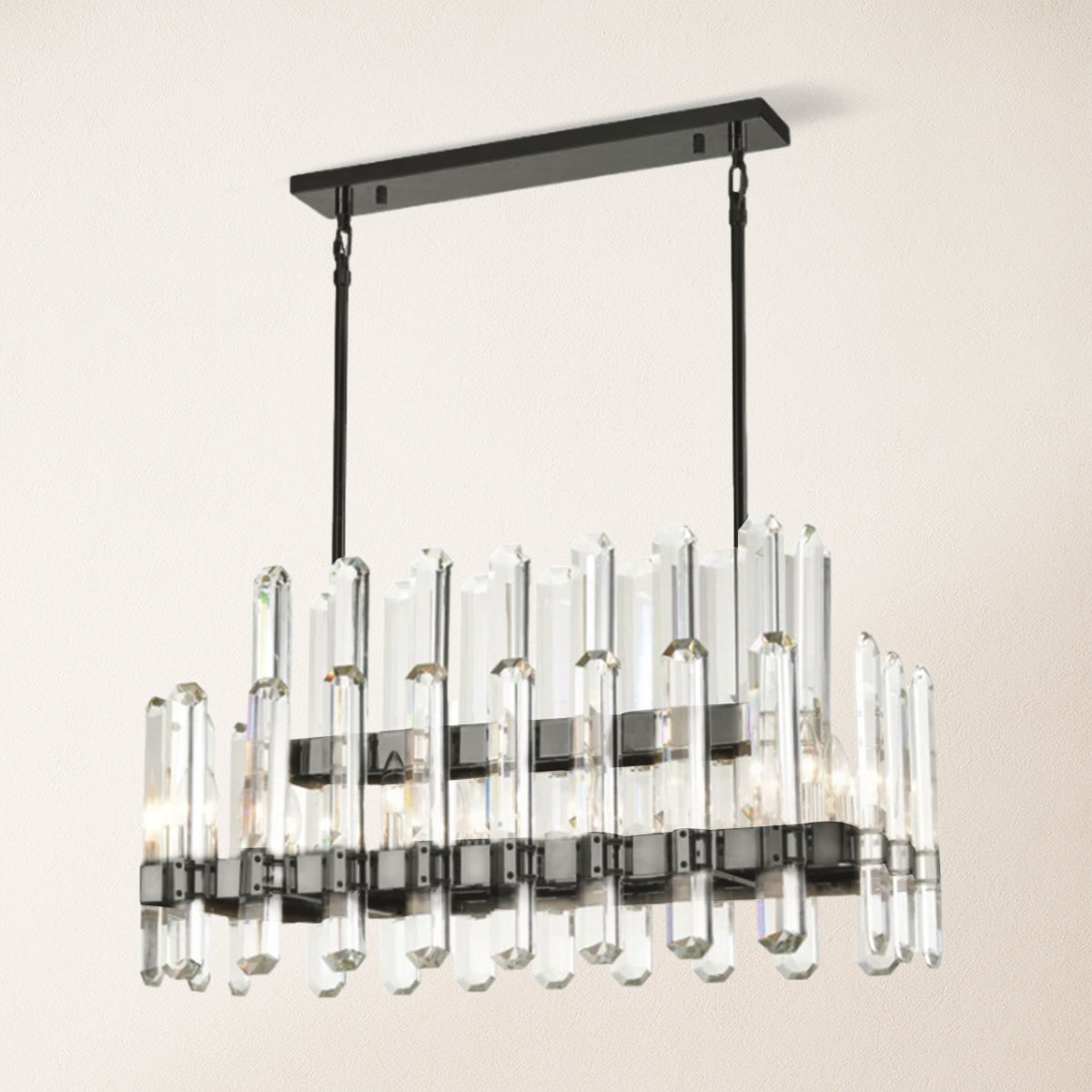 Clarion Rectangular Chandelier 36"L