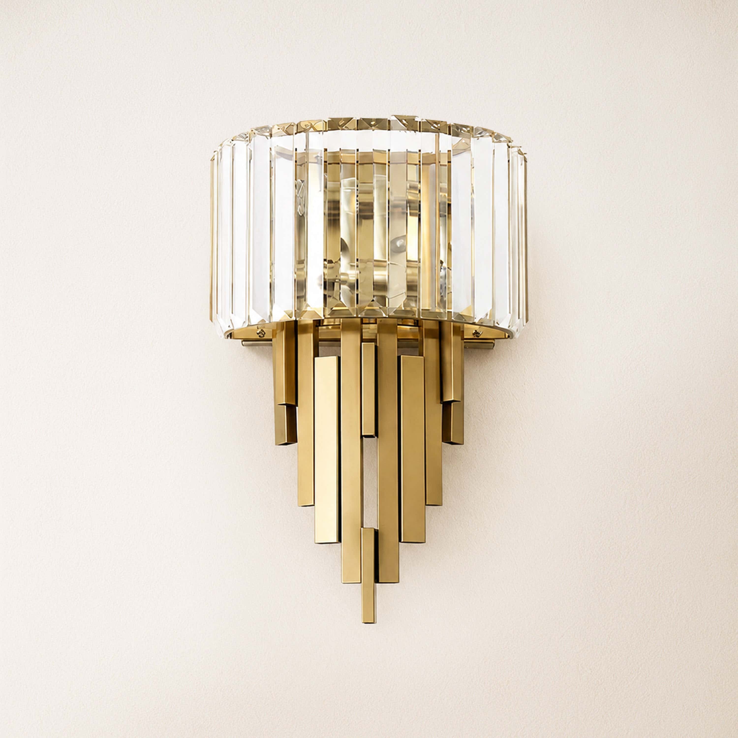 Solvoria Crystal Stepped Column Wall Sconce