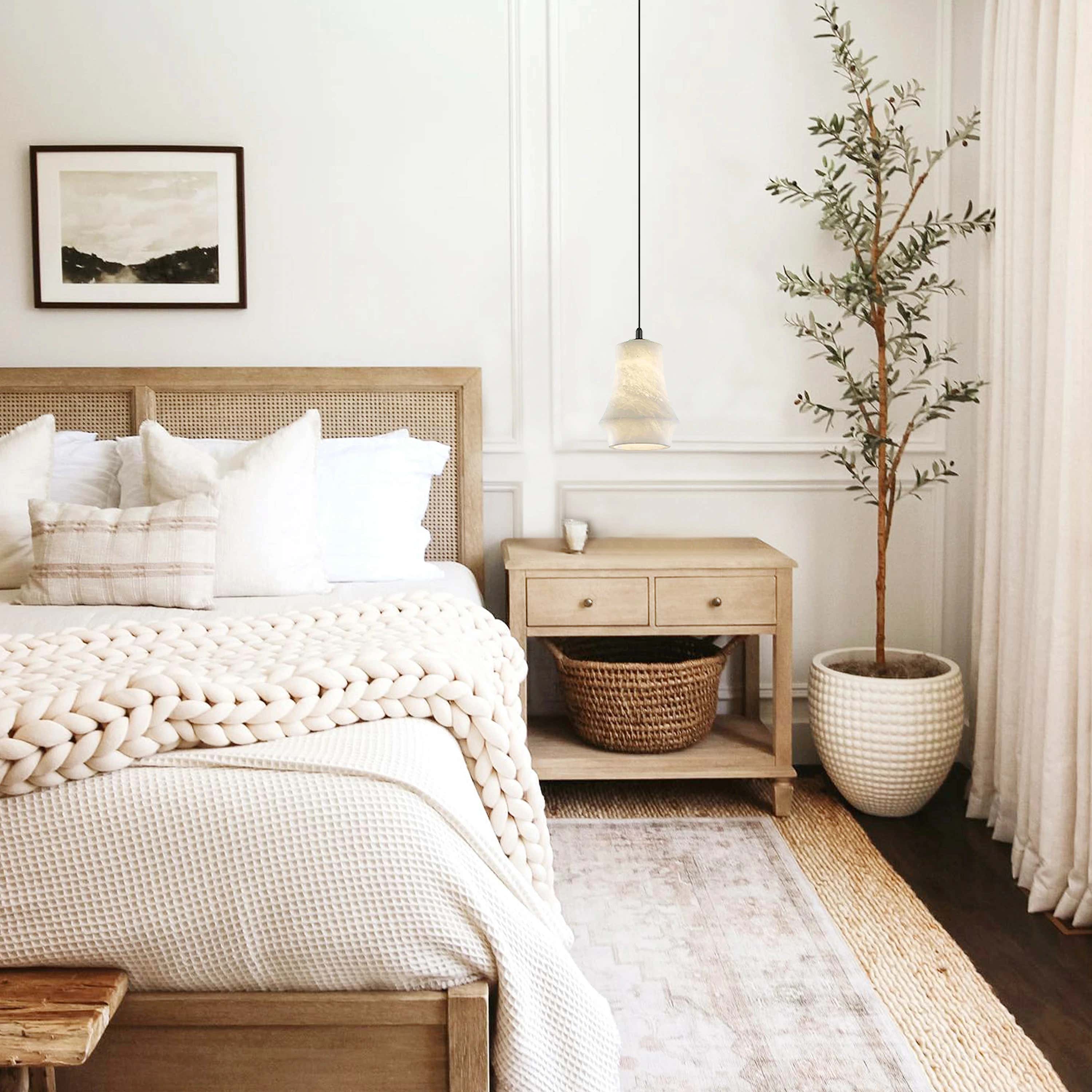 Bloom Alabaster Trio Pendant 7"H