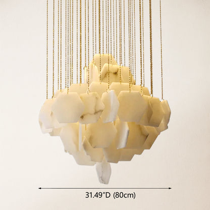 Talan Multi-layer Irregular Alabaster Chandelier 31.5"D