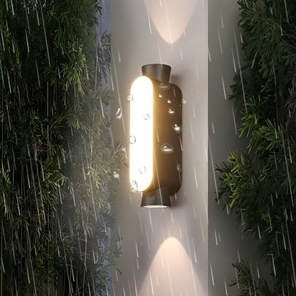 Wasserdichte LED-Auf- und Ablichter Schwarze moderne Außenwandleuchte