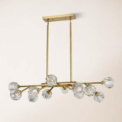 Parisian Crystal Linear Chandelier 48"L