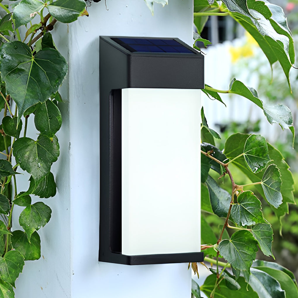 2 Pcs Rechteckige LED Licht-gesteuert Wasserdichte Outdoor Solar Leuchte Beleuchtung