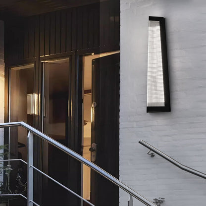 Gestreifte Acryl wasserdichte LED schwarz moderne Außenwandleuchten