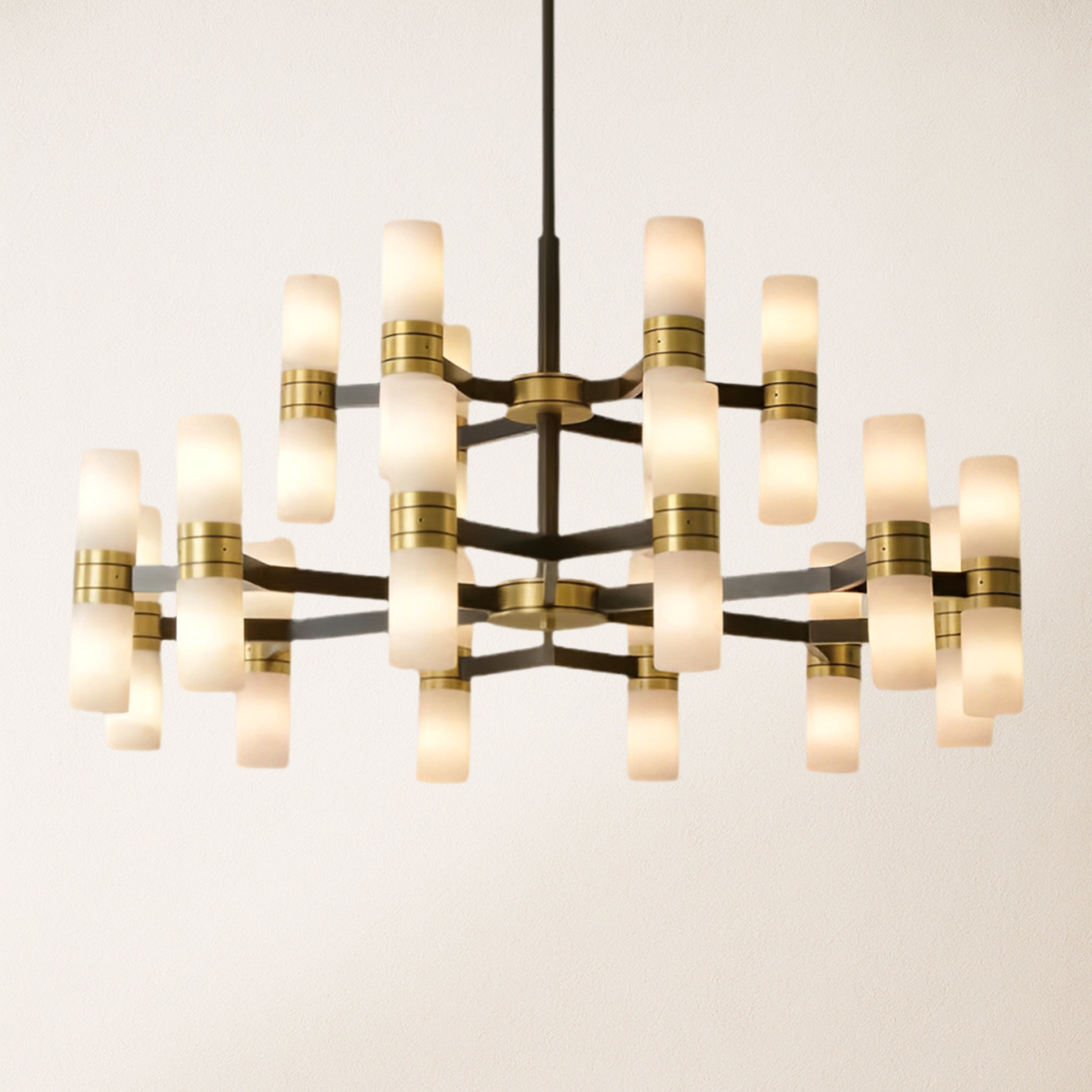 Moral Alabaster Round chandelier 37"D