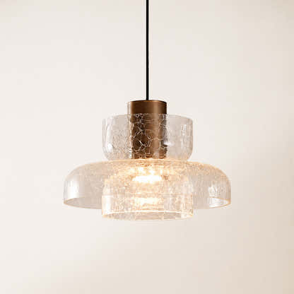 Zendria Crackle Glass Pendant Light