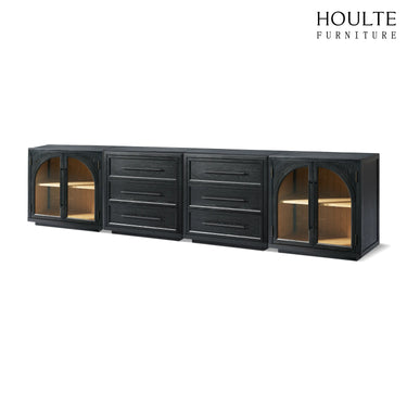 Alvar Arched 128″ Modulare Medienkonsole aus Eiche (4er-Set)