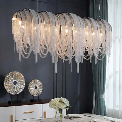 Teresa Cadena Chain Tassel Dining Room Chandelier