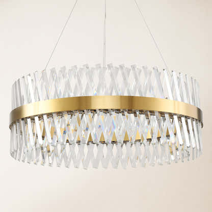 Vetro Prism Crystal Round Chandelier 32"D