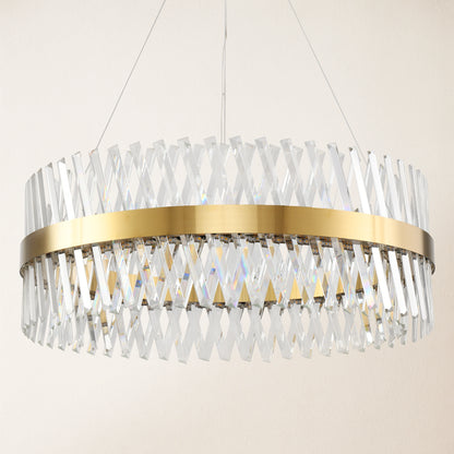 Runder Kronleuchter aus Vetro-Prismenkristall, 80 cm Durchmesser