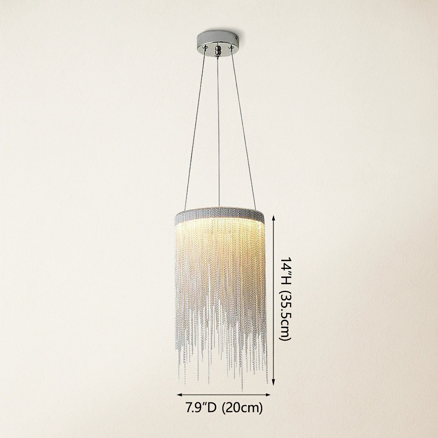 Teresa Cadena Chain Tassel Pendelleuchte 8" W