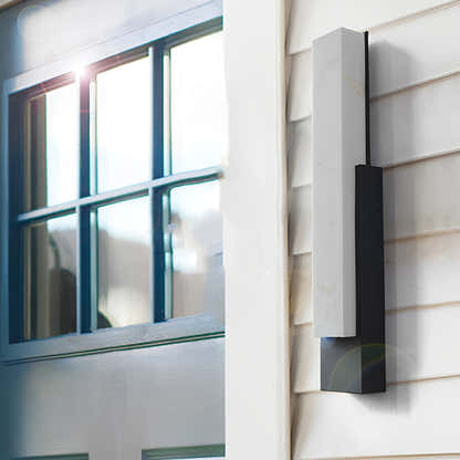 Wasserdichte LED-Wandleuchte im Marmor-Look in Schwarz