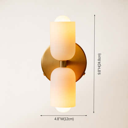 Caleb Glass Wall Sconce 9"H
