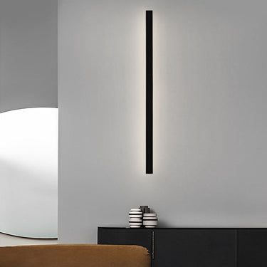 Minimalistische lange lineare LED wasserdicht schwarz moderne Solar Wandleuchte Beleuchtung
