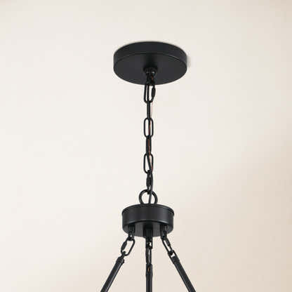 Vellum Round Chandelier 24"D#Finish_Black
